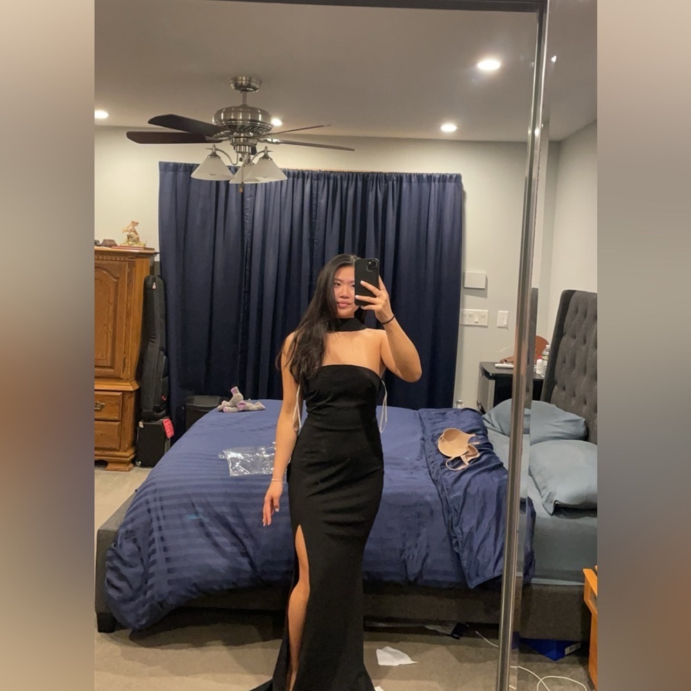 Sensational Status Black Halter Mermaid Maxi Dress